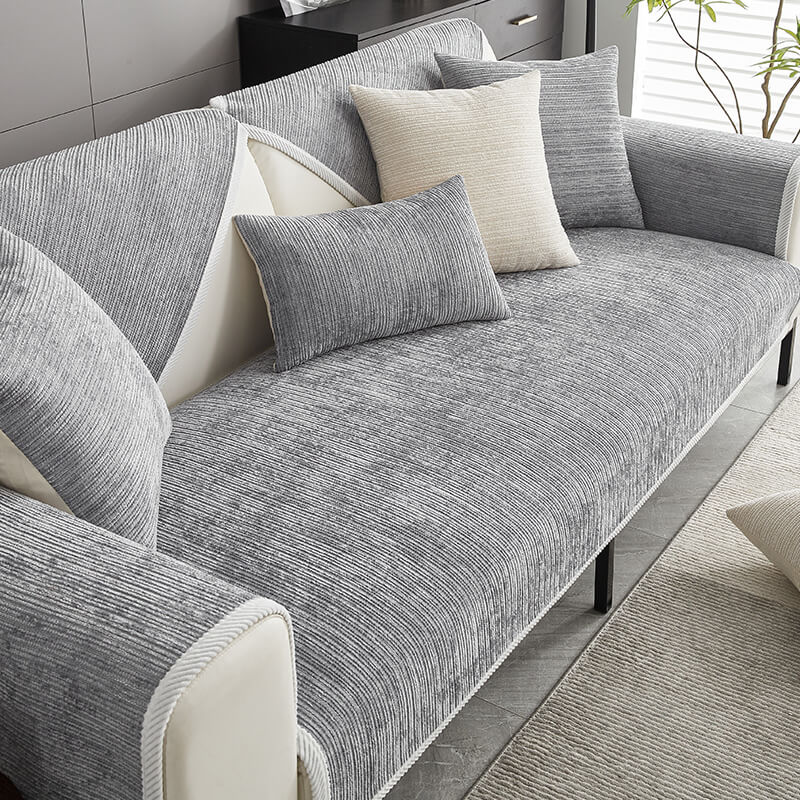 Sofa Cover Chenille Scratch-Resistant Non-Slip Machine-Washable