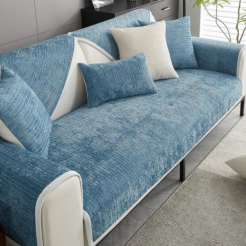 Sofa Cover Chenille Scratch-Resistant Non-Slip Machine-Washable