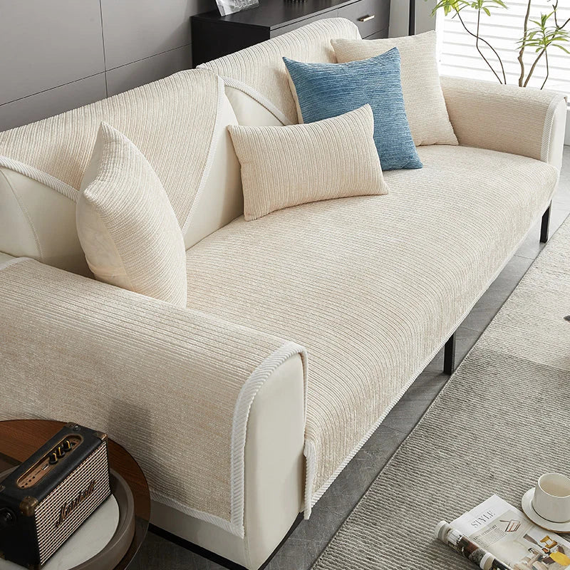 Sofa Cover Chenille Scratch-Resistant Non-Slip Machine-Washable