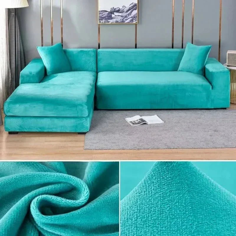 Sofa Cover Stretch Velvet Non-Slip Machine Washable