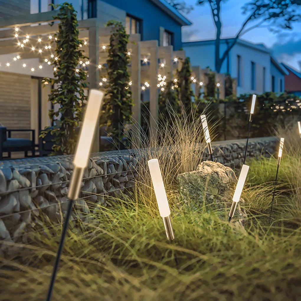 Solar Garden Reed Lights Warm White Weatherproof Up to 8 Hours