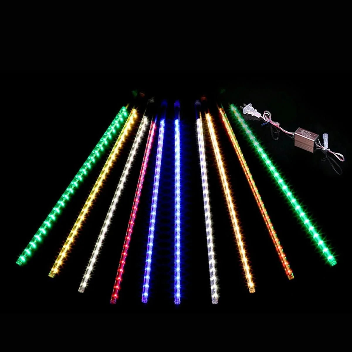 Solar Meteor Lights 360° Flowing Effect IP65 Rated