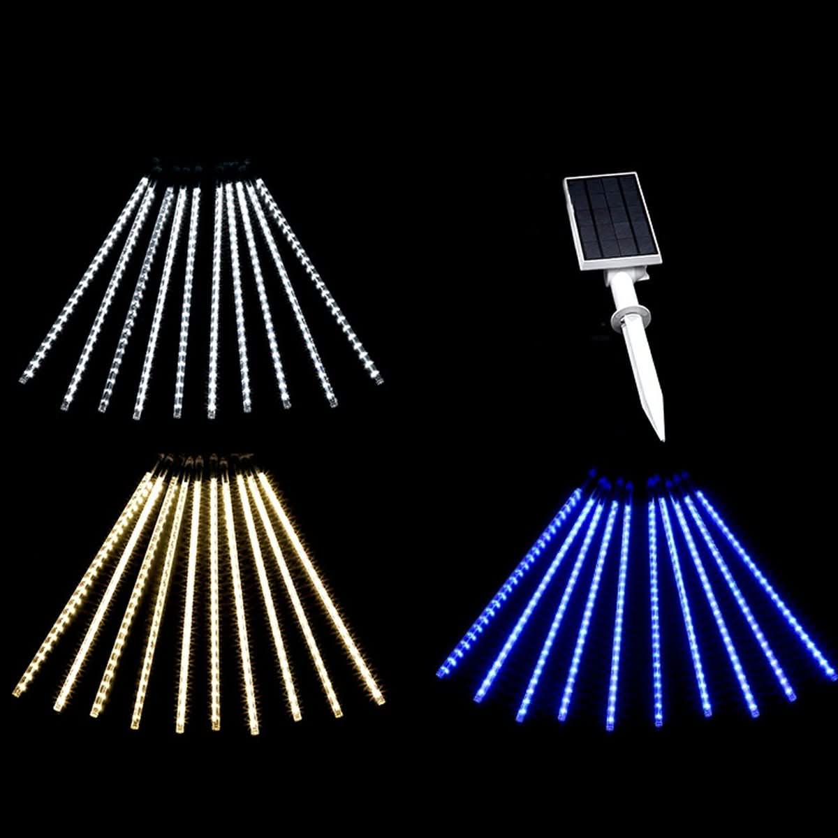 Solar Meteor Lights 360° Flowing Effect IP65 Rated