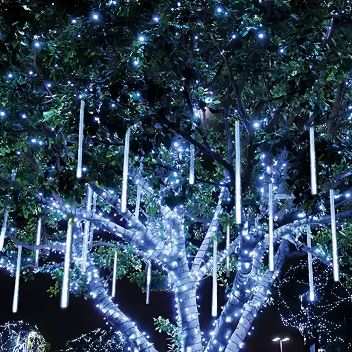 Solar Meteor Lights 360° Flowing Effect IP65 Rated