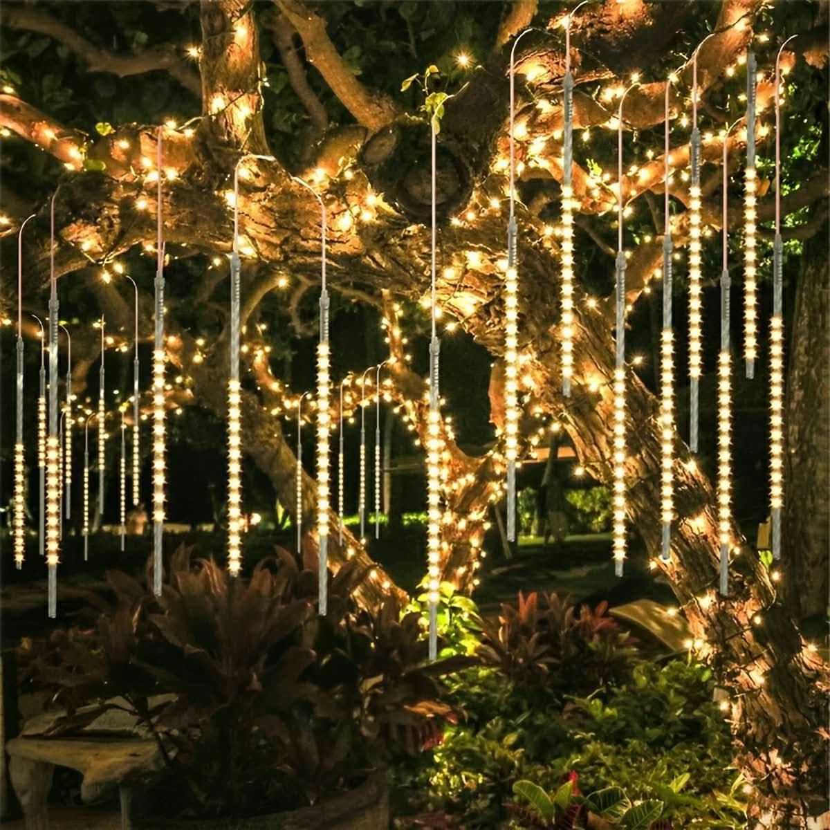 Solar Meteor Lights 360° Flowing Effect IP65 Rated