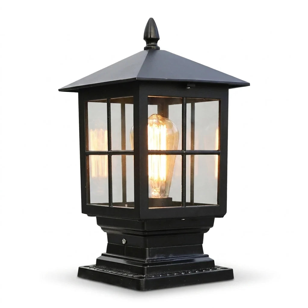 Solar Post Light Solar-Powered Dusk-to-Dawn Three Color Temperatures