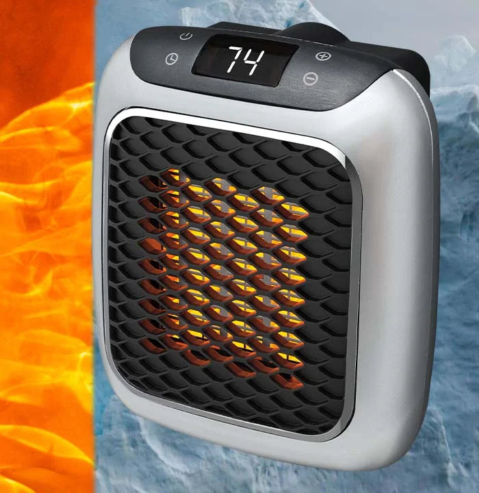 Space Heater Compact Adjustable Timer Tip-Over & Overheat Protection