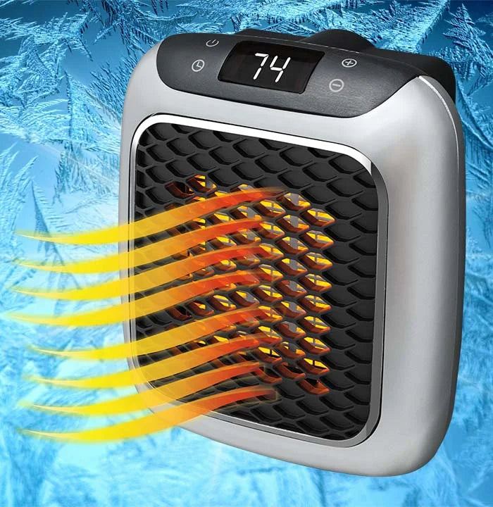 Space Heater Compact Adjustable Timer Tip-Over & Overheat Protection