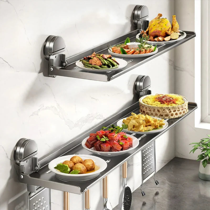 Spice Rack Foldable Suction Cup Carbon Steel