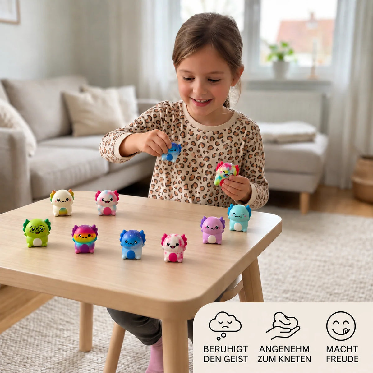 Squishy Toys Axolotl Soft Set of 12