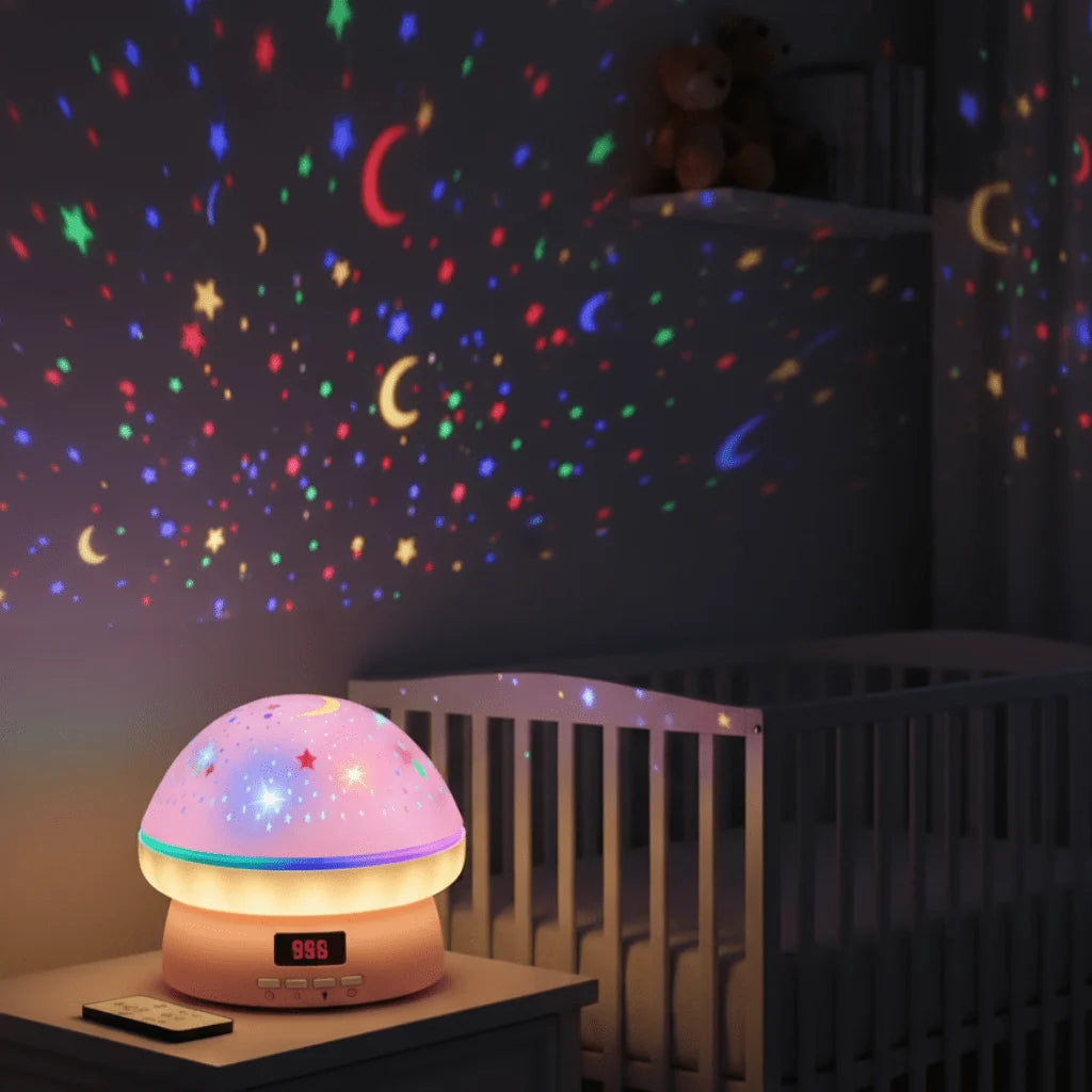 Star Projector 16-Color Rotating With Timer & Remote Control