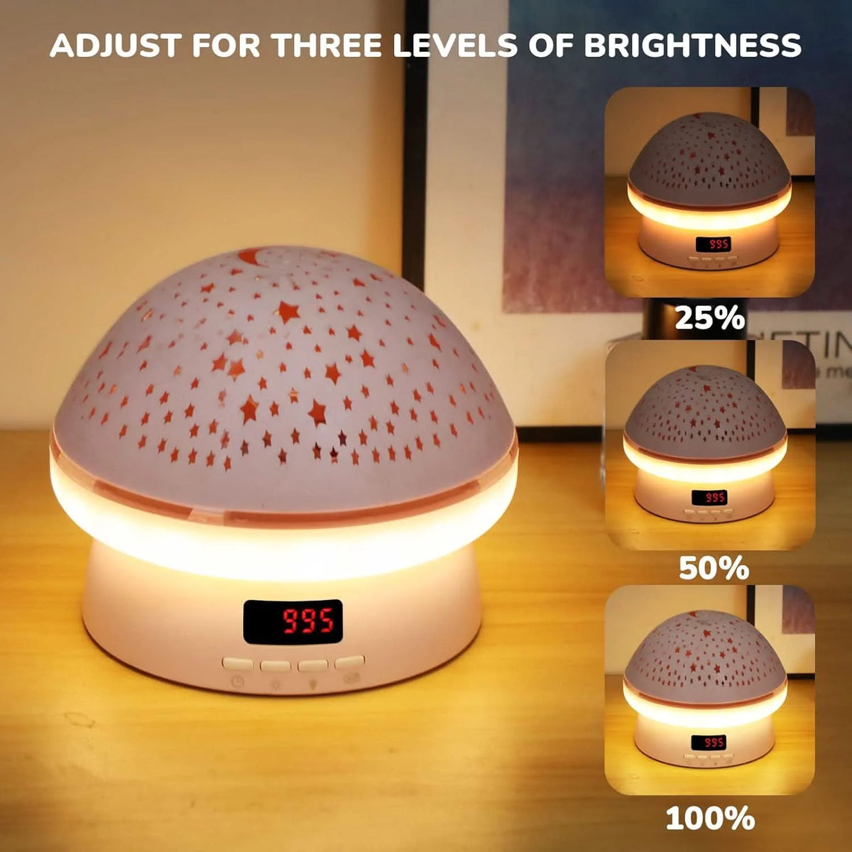 Star Projector 16-Color Rotating With Timer & Remote Control