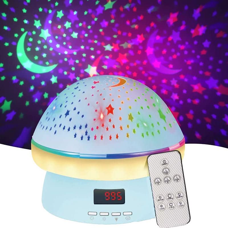 Star Projector 16-Color Rotating With Timer & Remote Control