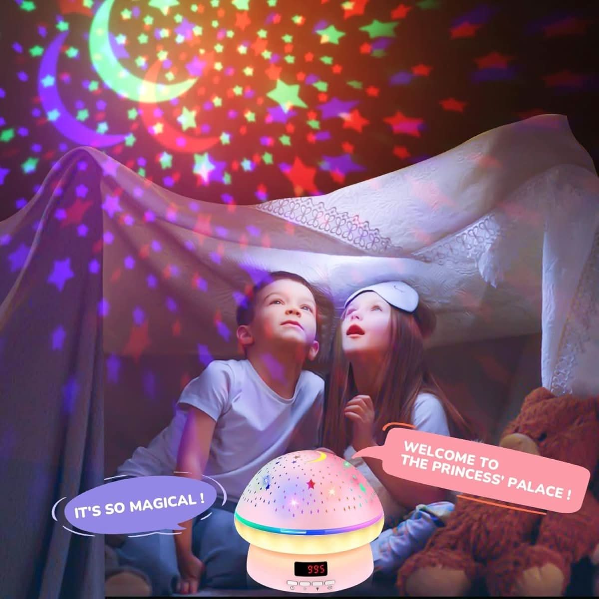 Star Projector 16-Color Rotating With Timer & Remote Control