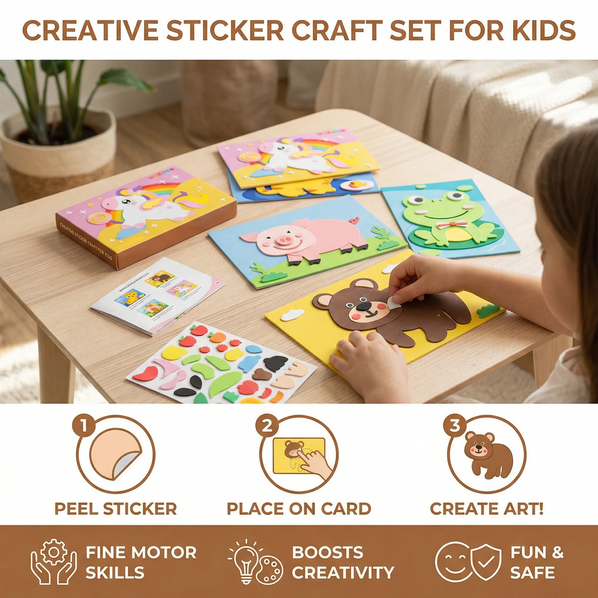 Sticker Activity Set Numbered Matching Peel-and-Stick