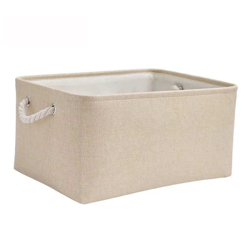 Storage Basket Eco-Friendly Linen Shape-Retaining Design