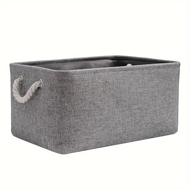 Storage Basket Eco-Friendly Linen Shape-Retaining Design