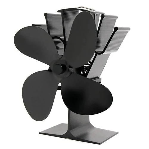 Stove Fan Heat-Powered Automatic Aluminum Blades