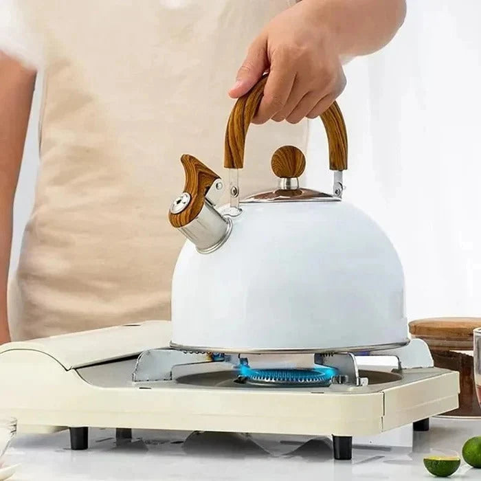 Stovetop Kettle Built-In Whistle Insulated Handle Multi-Cooktop Compatible