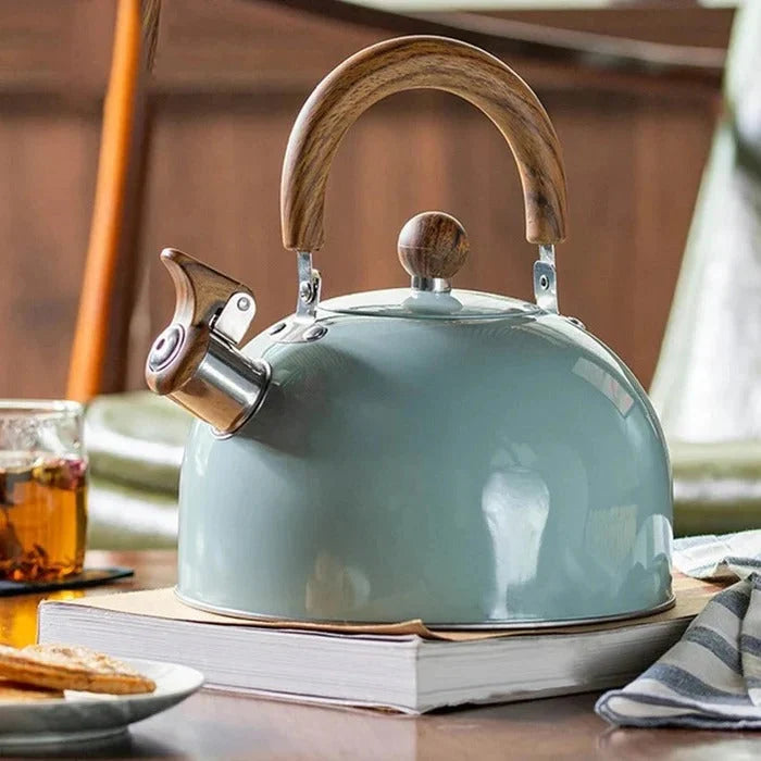 Stovetop Kettle Built-In Whistle Insulated Handle Multi-Cooktop Compatible