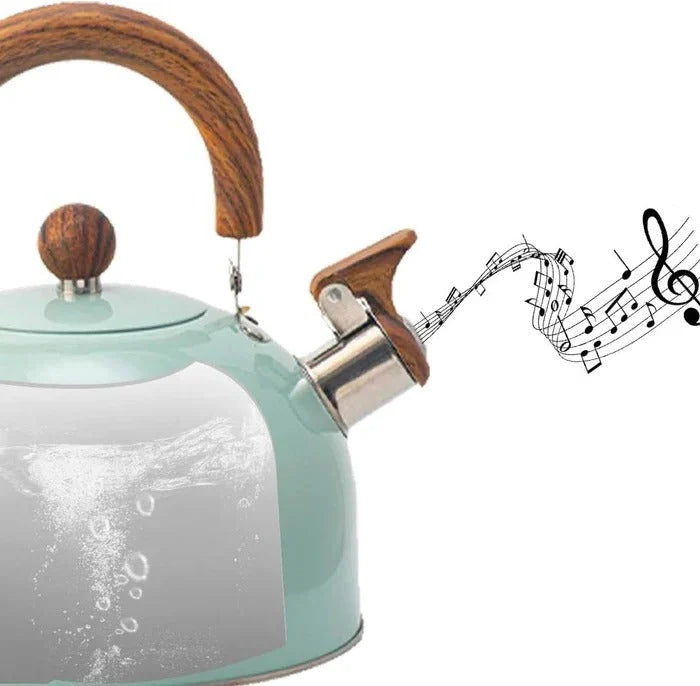Stovetop Kettle Built-In Whistle Insulated Handle Multi-Cooktop Compatible