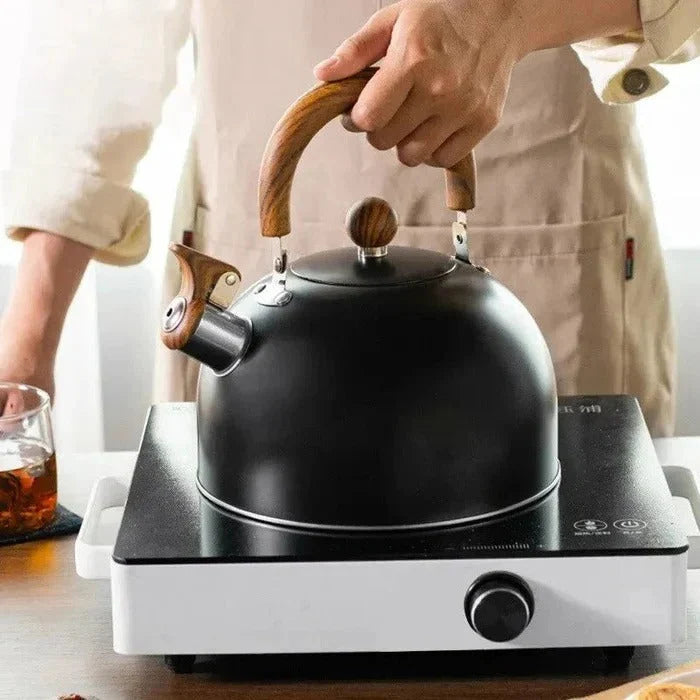 Stovetop Kettle Built-In Whistle Insulated Handle Multi-Cooktop Compatible