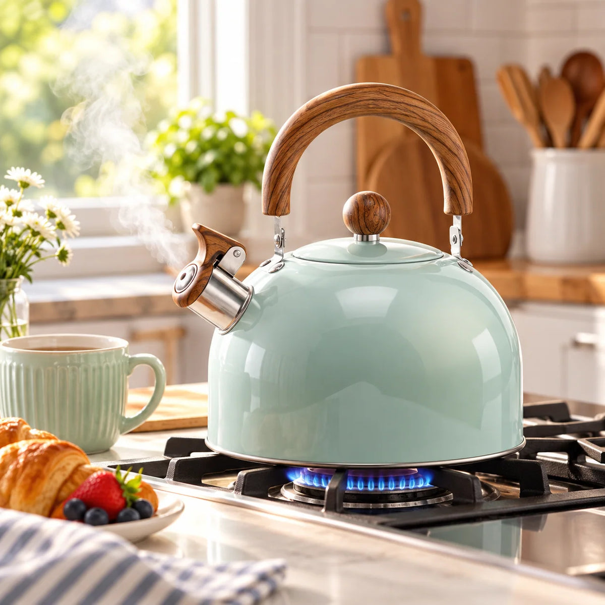 Stovetop Kettle Stainless Steel Whistling 2.5L Capacity