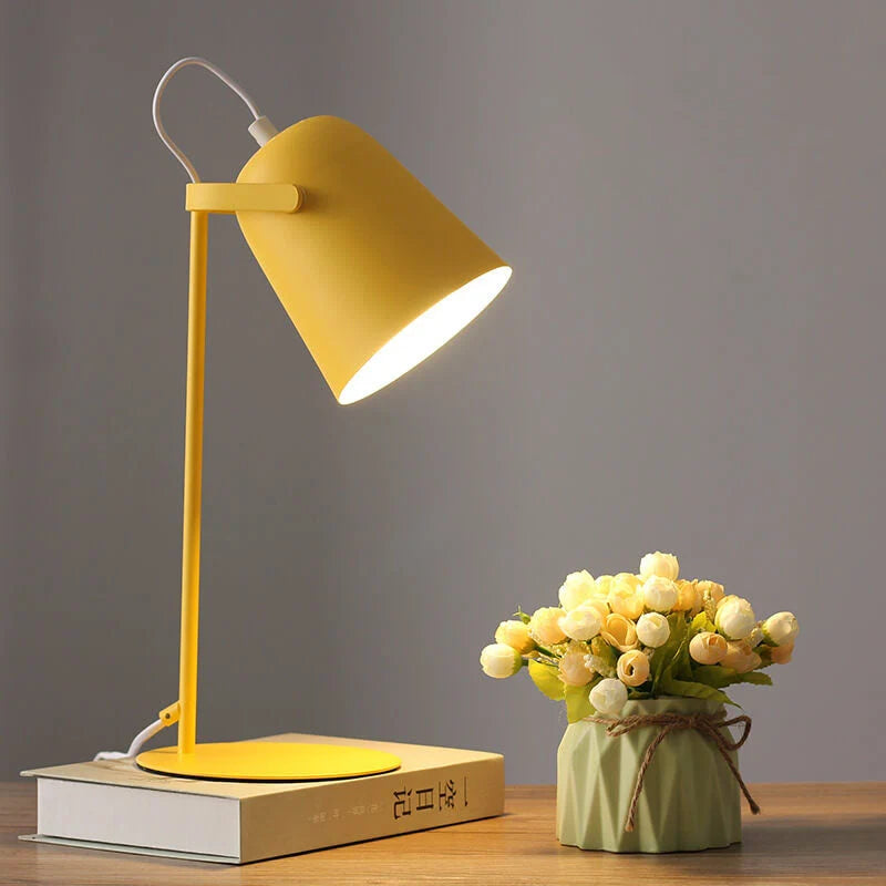 Table Lamp Iron Scandinavian Bucket Design In-Line Switch