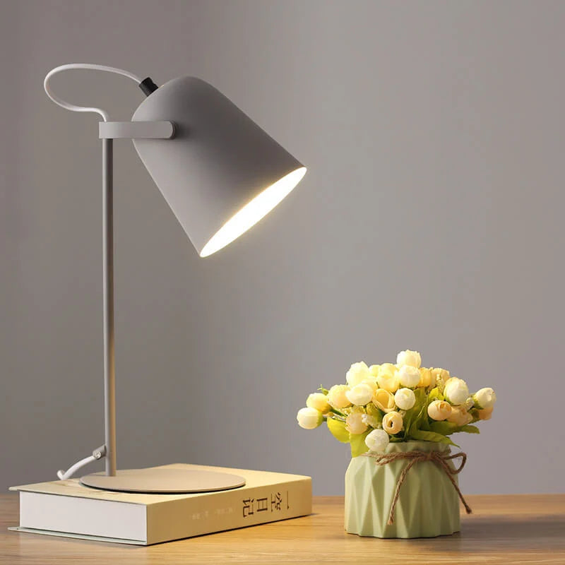 Table Lamp Iron Scandinavian Bucket Design In-Line Switch