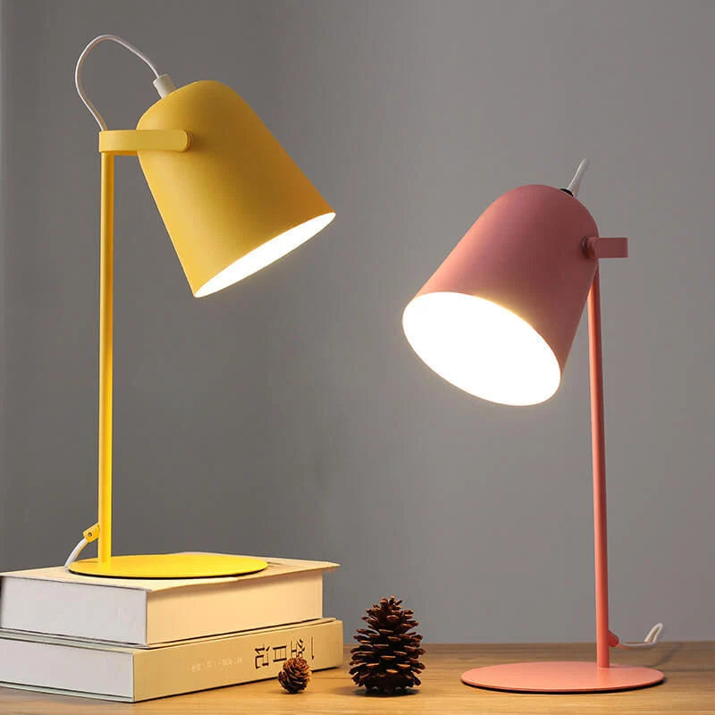 Table Lamp Iron Scandinavian Bucket Design In-Line Switch