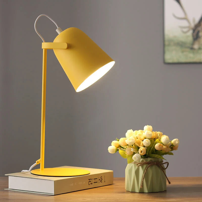 Table Lamp Iron Scandinavian Bucket Design In-Line Switch