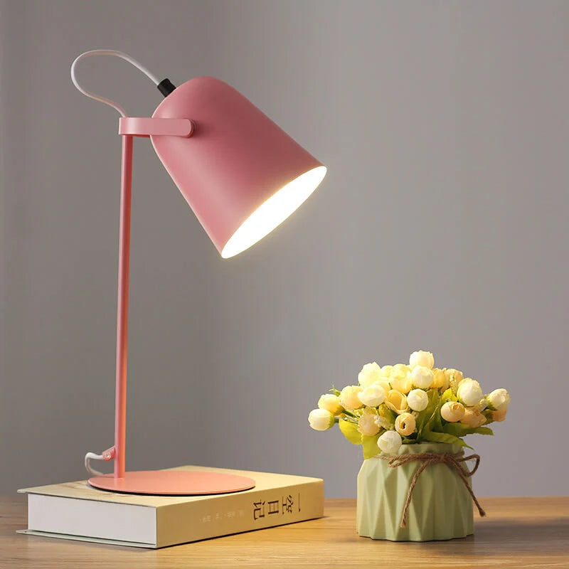 Table Lamp Iron Scandinavian Bucket Design In-Line Switch