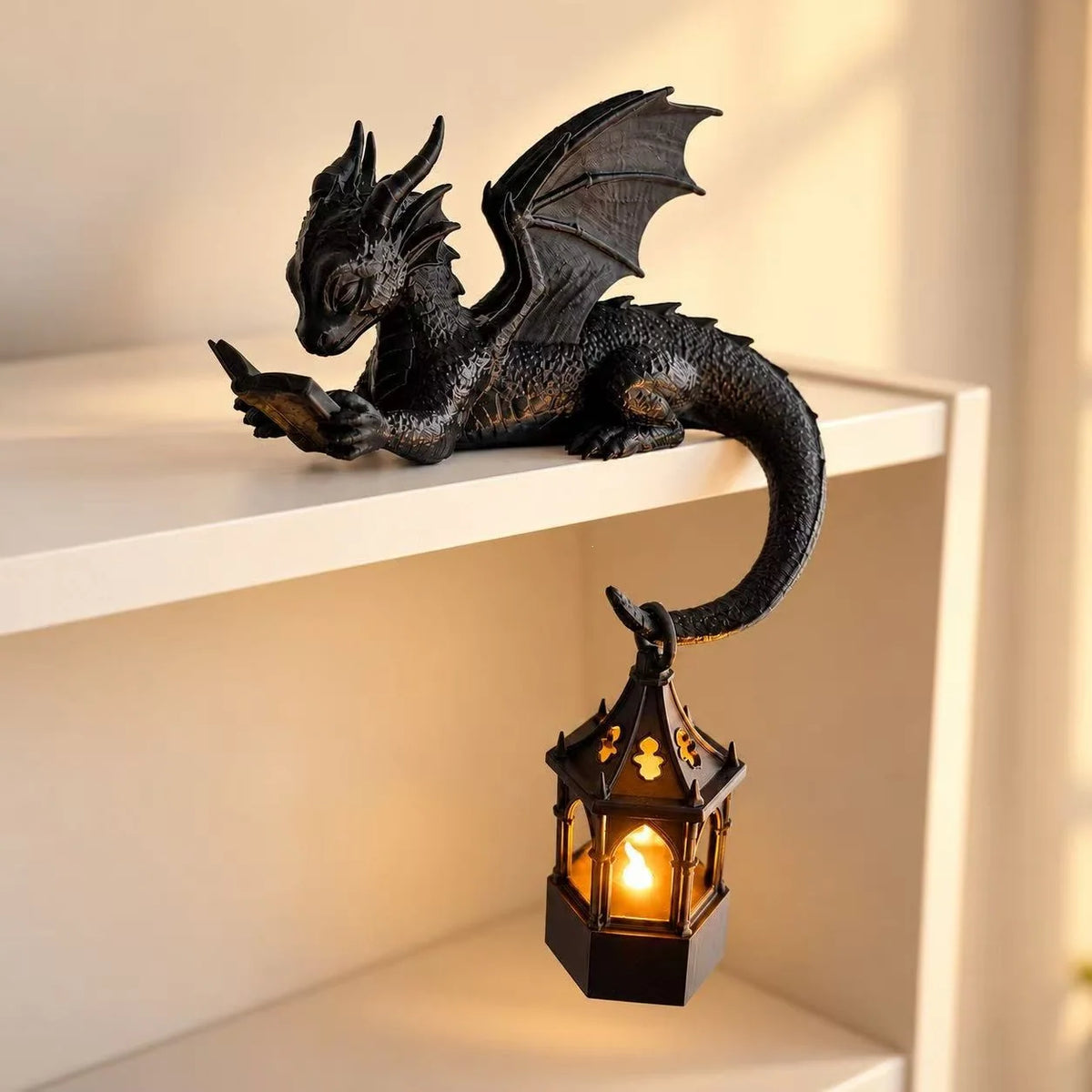 Table Lamp Resin Dragon Design Warm Glow