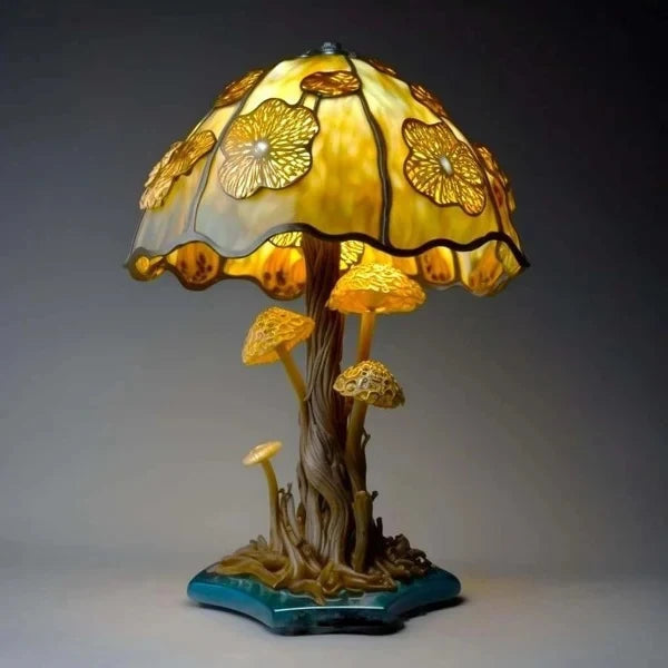 Table Lamp Stained Glass Mosaic Animal Design