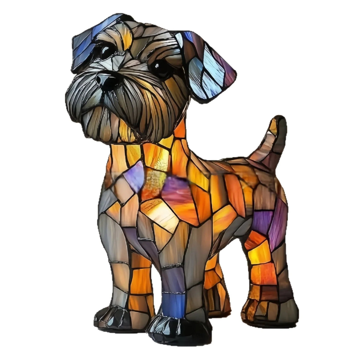Table Lamp Stained Glass Mosaic Animal Design