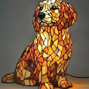 Table Lamp Stained Glass Mosaic Animal Design