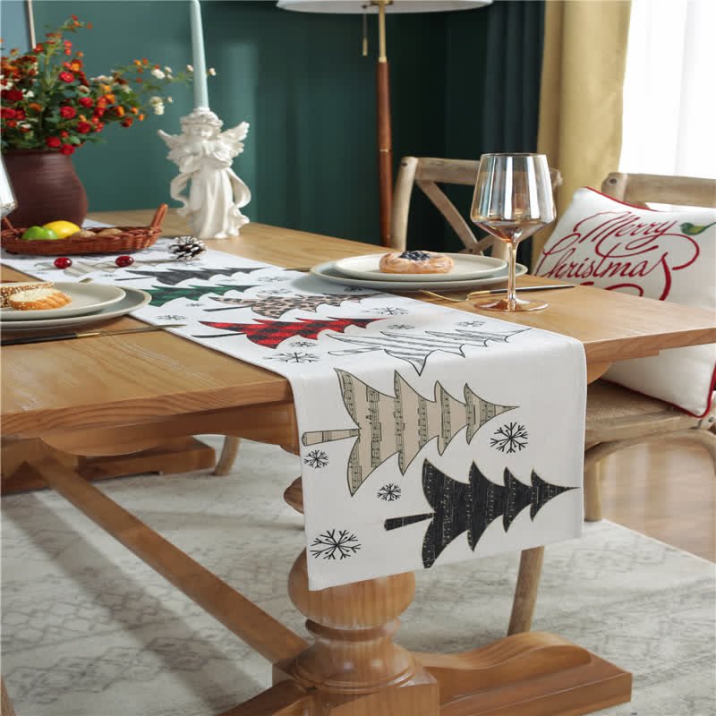 Table Runner Christmas Embroidered Wrinkle-Resistant Fabric