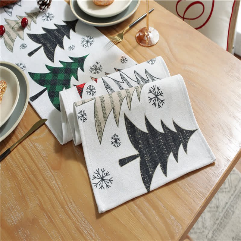 Table Runner Christmas Embroidered Wrinkle-Resistant Fabric