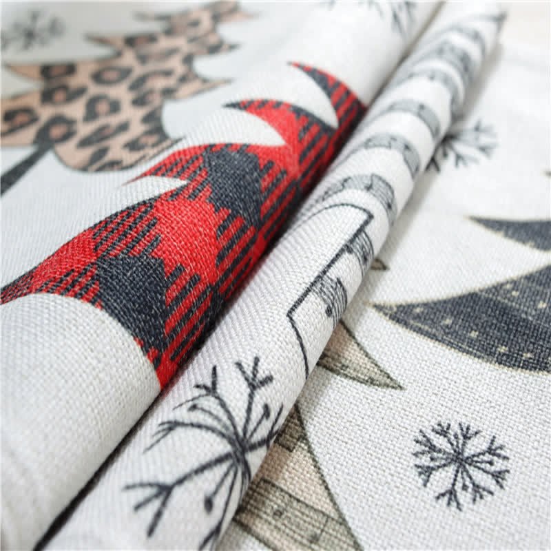 Table Runner Christmas Embroidered Wrinkle-Resistant Fabric