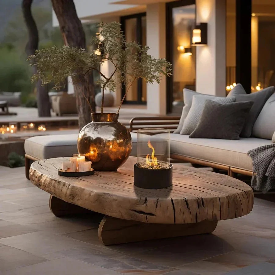 Tabletop Ethanol Fireplace Glass Enclosure With Snuffer Included
