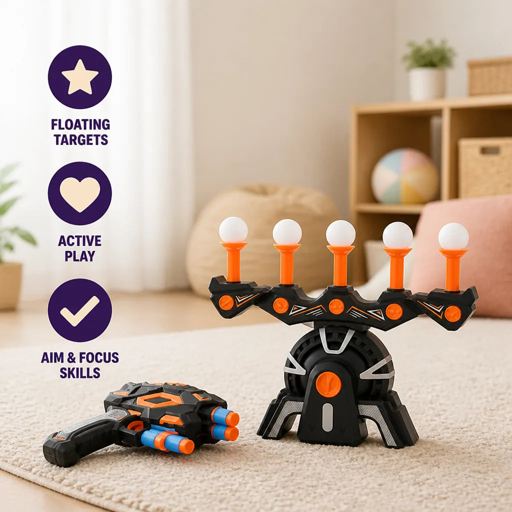 Target Shooting Game Floating Targets & Foam Dart Blaster