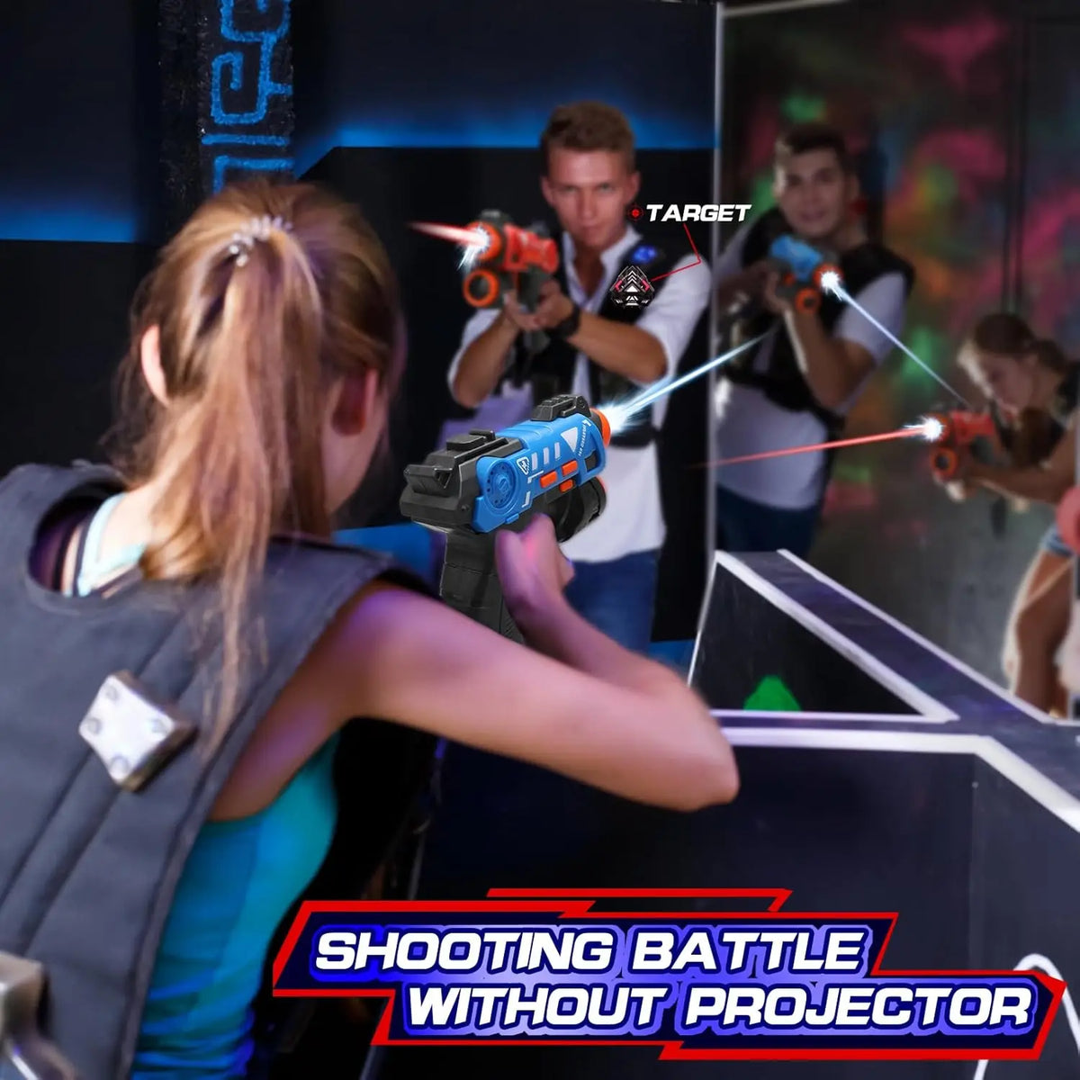 Target Shooting Game Infrared Projector 2 Blasters