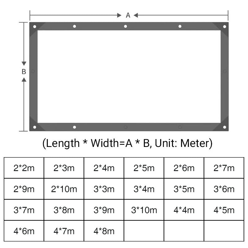 Tarp Clear Translucent Weather-Resistant Tear-Resistant