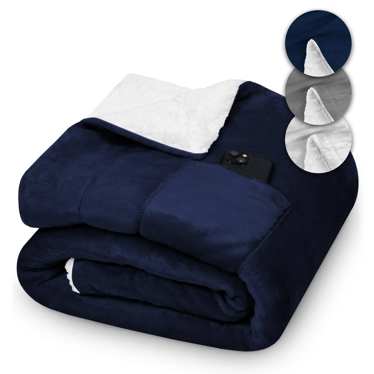 Throw Blanket Double-Sided Plush & Flannel Cozy Warmth