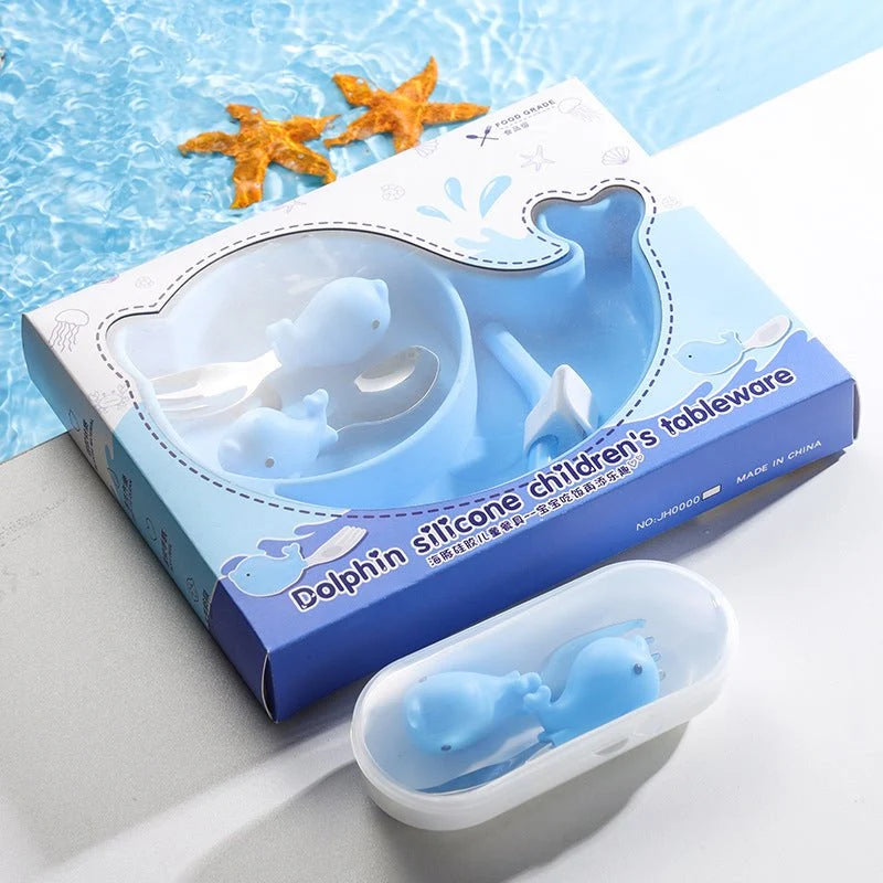 Toddler Suction Plate BPA-Free Silicone Divided Compartments Dishwasher-Safe