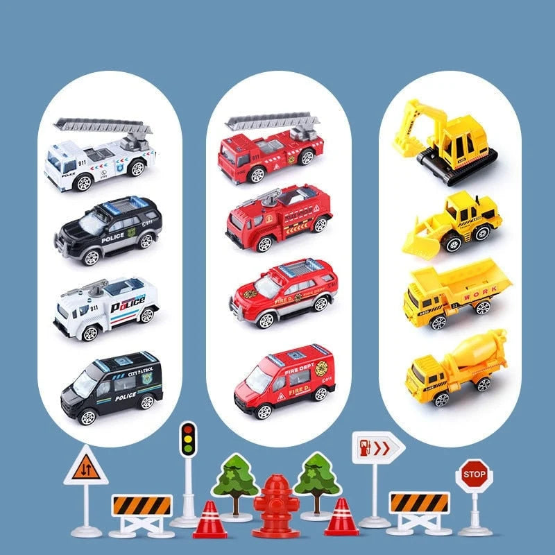 Toy Airplane Playset Light-Up Engines Sound Effects Fold-Out Ramps