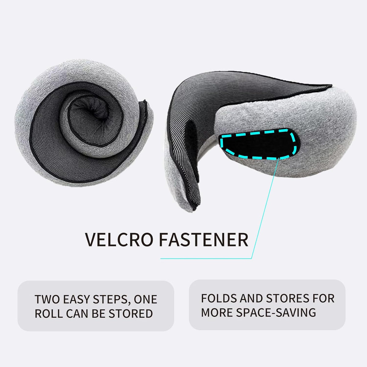 Travel Neck Pillow Memory Foam Removable Washable Cotton Cover
