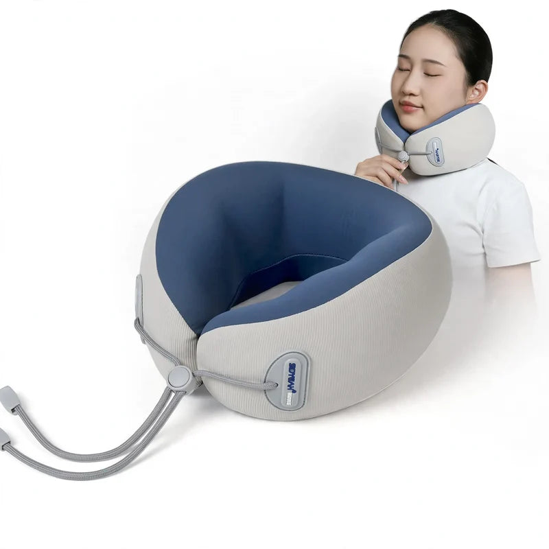 Travel Neck Pillow Memory Foam U-Shaped Support Lightweight Portable