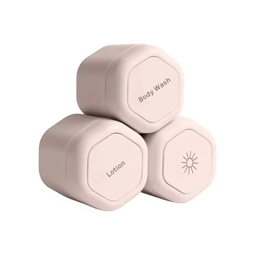 Travel Toiletry Containers Silicone Leak-Resistant Stackable Refillable
