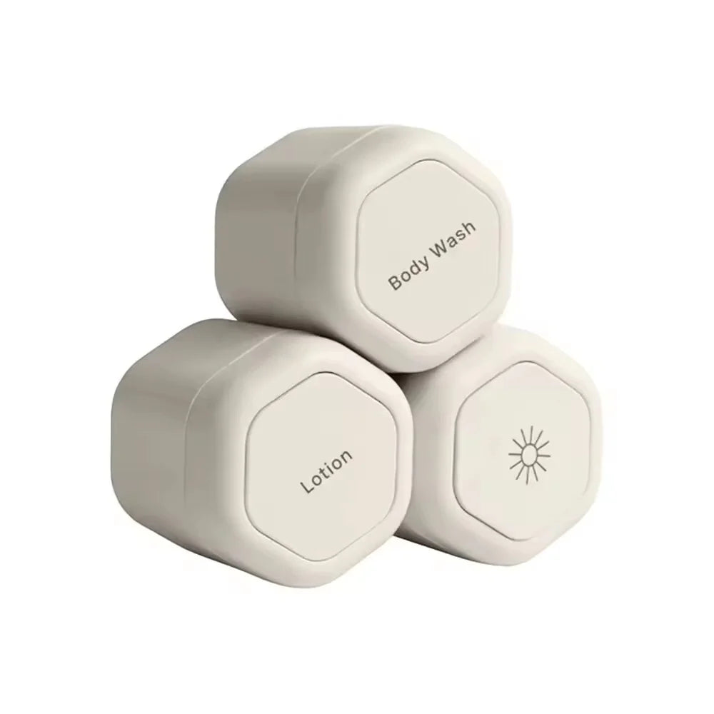 Travel Toiletry Containers Silicone Leak-Resistant Stackable Refillable
